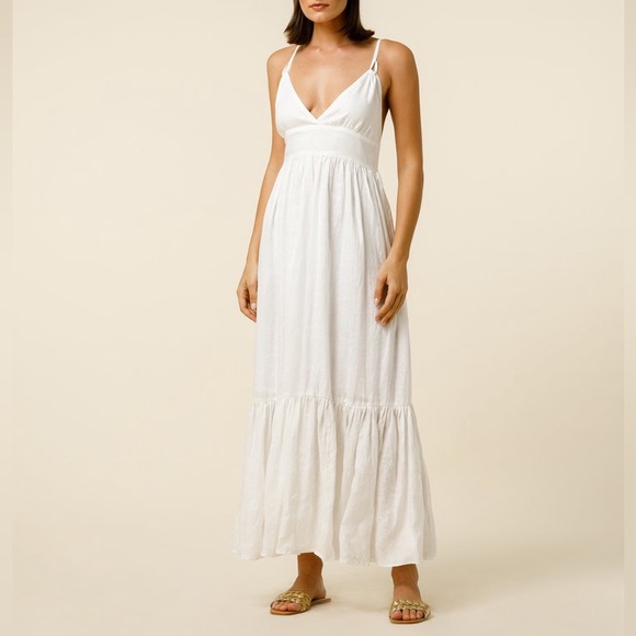 Lusana Eden Color Block Maxi Dress - Blue/Deep Indigo - Picture 3 of 11